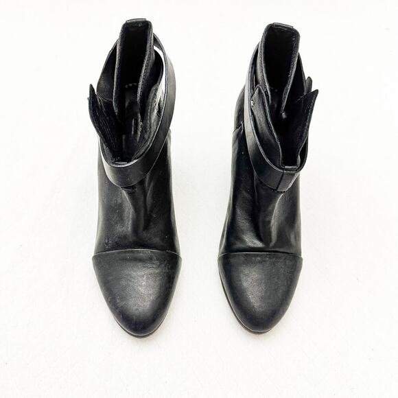 Rag & Bone Harrow Leather Cap-toe Ankle Booties Size 7.5 - Picture 1 of 7